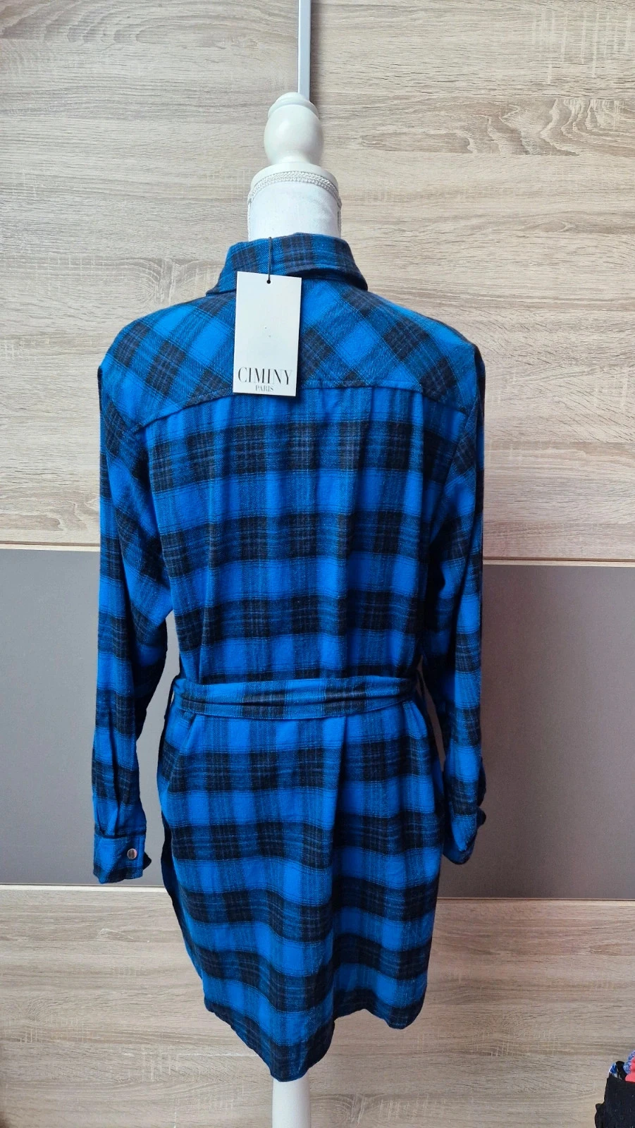 Vestido camisa a cuadros – photo 3